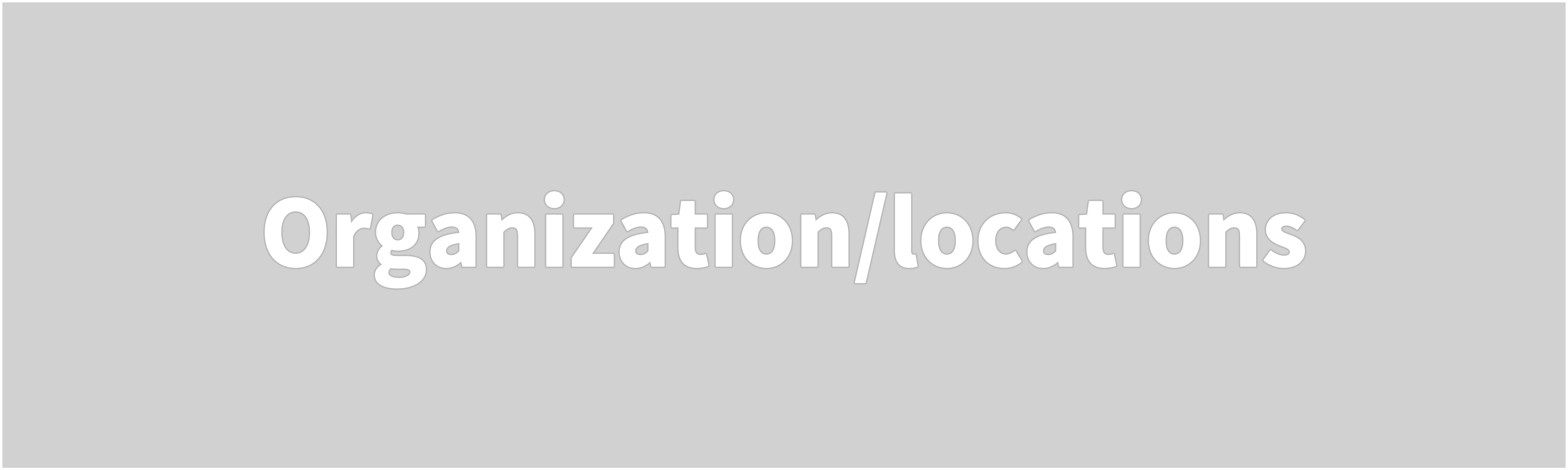 Organization/locations