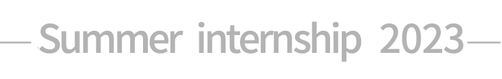 Summer Internship 2023