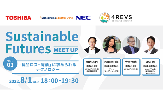 Sustainable Futures Meet up Vol.03~「食品ロス・廃棄」解決のためにテクノロジーができること~を開催します