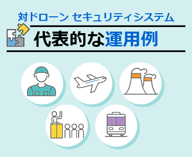 対ドローン セキュリティシステム 代表的な運用例