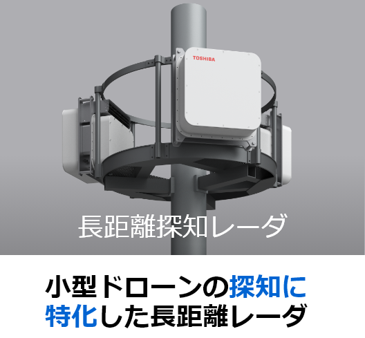 [イメージ]長距離探知レーダ　小型ドローンの探知に特化した長距離レーダ