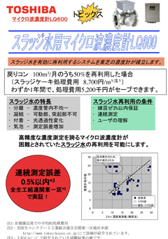 LQ600 マイクロ波濃度計 導入事例2