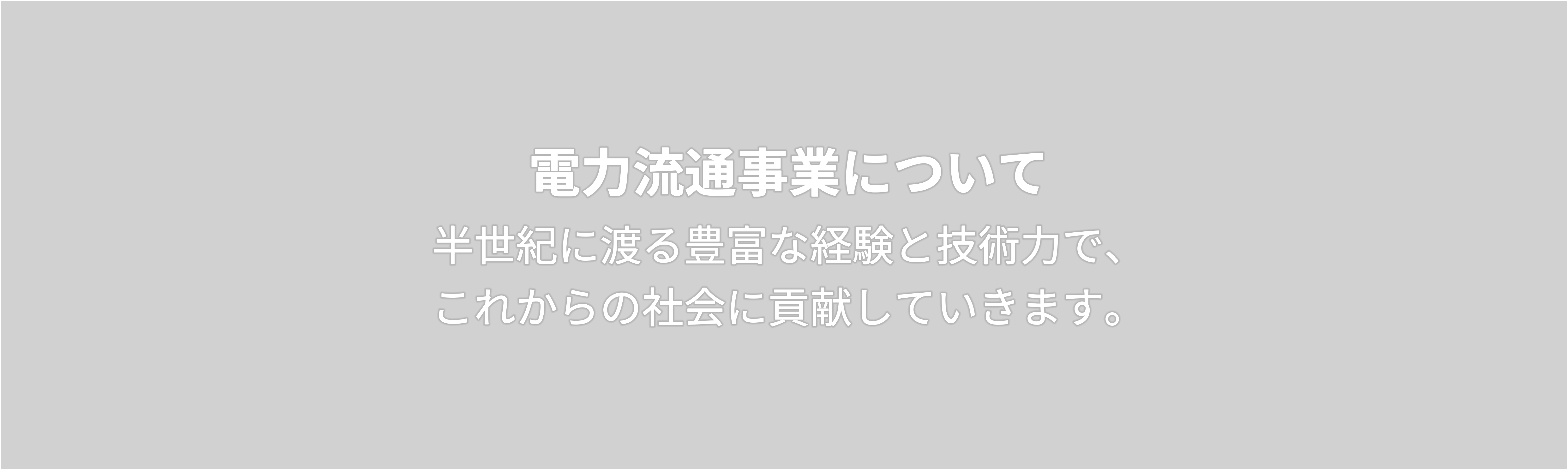 電力流通事業について　半世紀に渡る豊富な経験と技術力で、 これからの社会に貢献していきます。