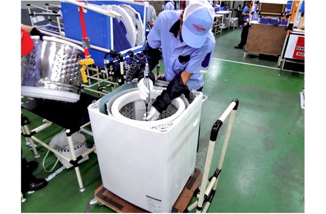 洗濯機組立ての合理化セル