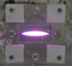 [Image] Plasma in a liquid, generating reactive radicals