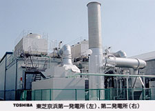 東芝京浜第一発電所（左）、第二発電所（右）