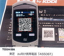 東芝　ａｕ向け携帯電話「Ａ5506T」