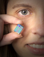 Cell chip with woman