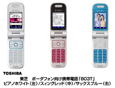 東芝　ボーダフォン向け携帯電話「803T」