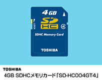 東芝　4GB　SDHCメモリカード「SD-HC004GT4」