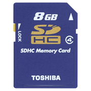 World's first 8GB, Speed Class 4 SDHC Memory Card