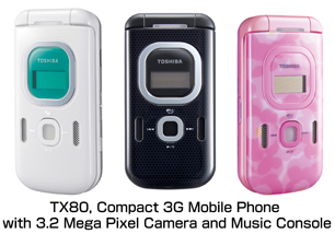 New WCDMA and GSM Mobile Phones - the TX80 and the TS32