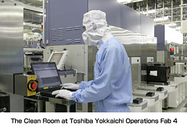 The Clean Room at Toshiba Yokkaichi Operations Fab 4
