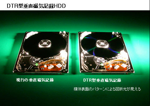 DTR型垂直磁気記録HDD