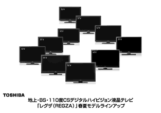 地上・BS・110度CSデジタルハイビジョン液晶テレビ「レグザ（REGZA）」春夏モデルラインアップ