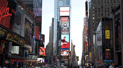 Toshiba Lights Up New LED Screen in New York's Times Square