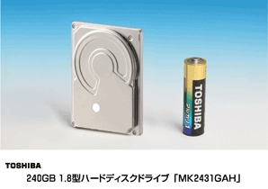 240GB 1.8型ハードディスクドライブ「MK2431GAH」