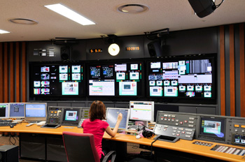 Photo of  Master Control Equipment installed at Fuji TV