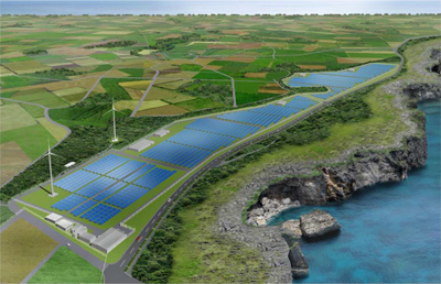 Artist's Impression of the Photovoltaic Power Plant in the Miyako Island Microgrid Verification Test Facility