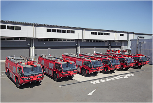 Morita's Aircraft rescue fire fighting vehicles
