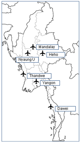 Map of installation sites