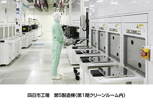 四日市工場第5製造棟(第1期クリーンルーム内)の写真 四日市工場第5製造棟(第1期クリーンルーム内)の写真