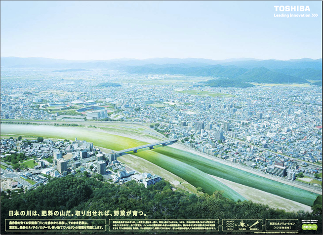 ビジネス広告大賞（グランプリ）受賞新聞広告「リン回収技術（水ソリューション）」シリーズ（ねぎ）の写真