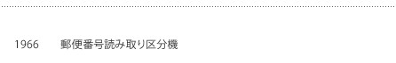 1966年　郵便番号読み取り区分機