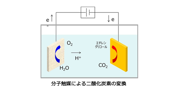 分子触媒による二酸化炭素の変換