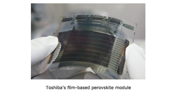 Toshiba's film-based perovskite module
