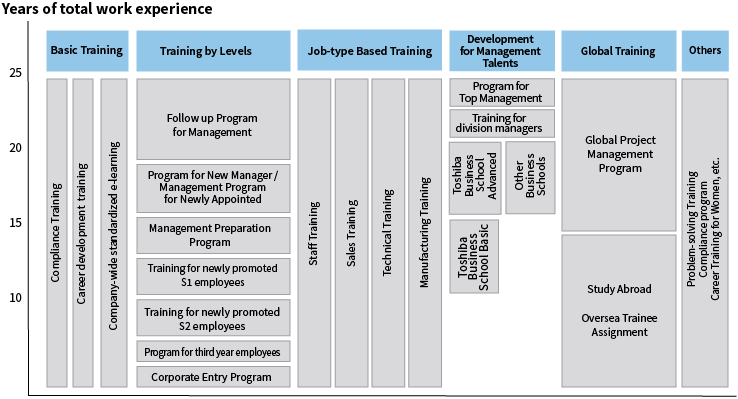 Talent Development Program Roadmap (Toshiba Group in Japan)