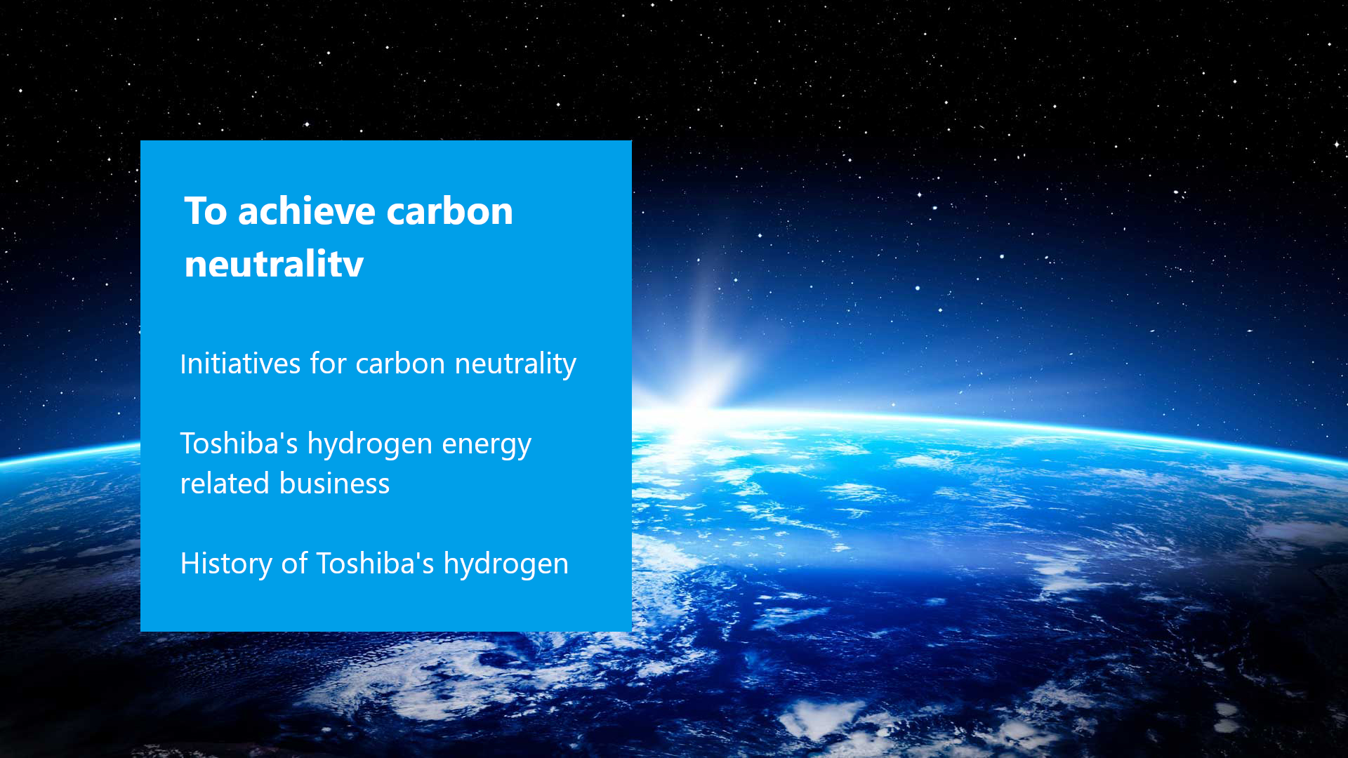 To achieve carbon neutralitv