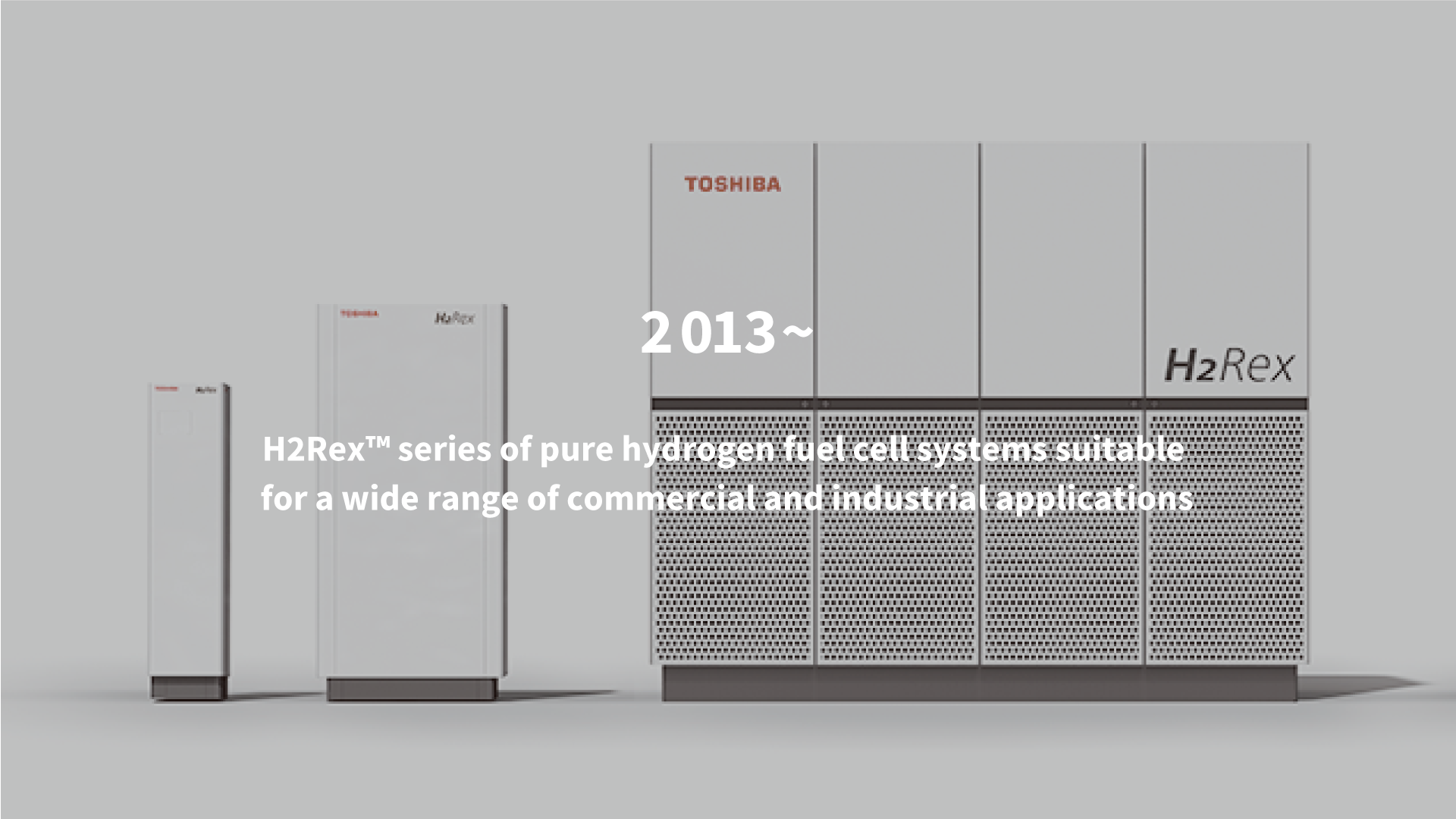 2013 H2Rex™ series of pure hydrogen fuel cell systems suitable for a wide range of commercial and industrial applications