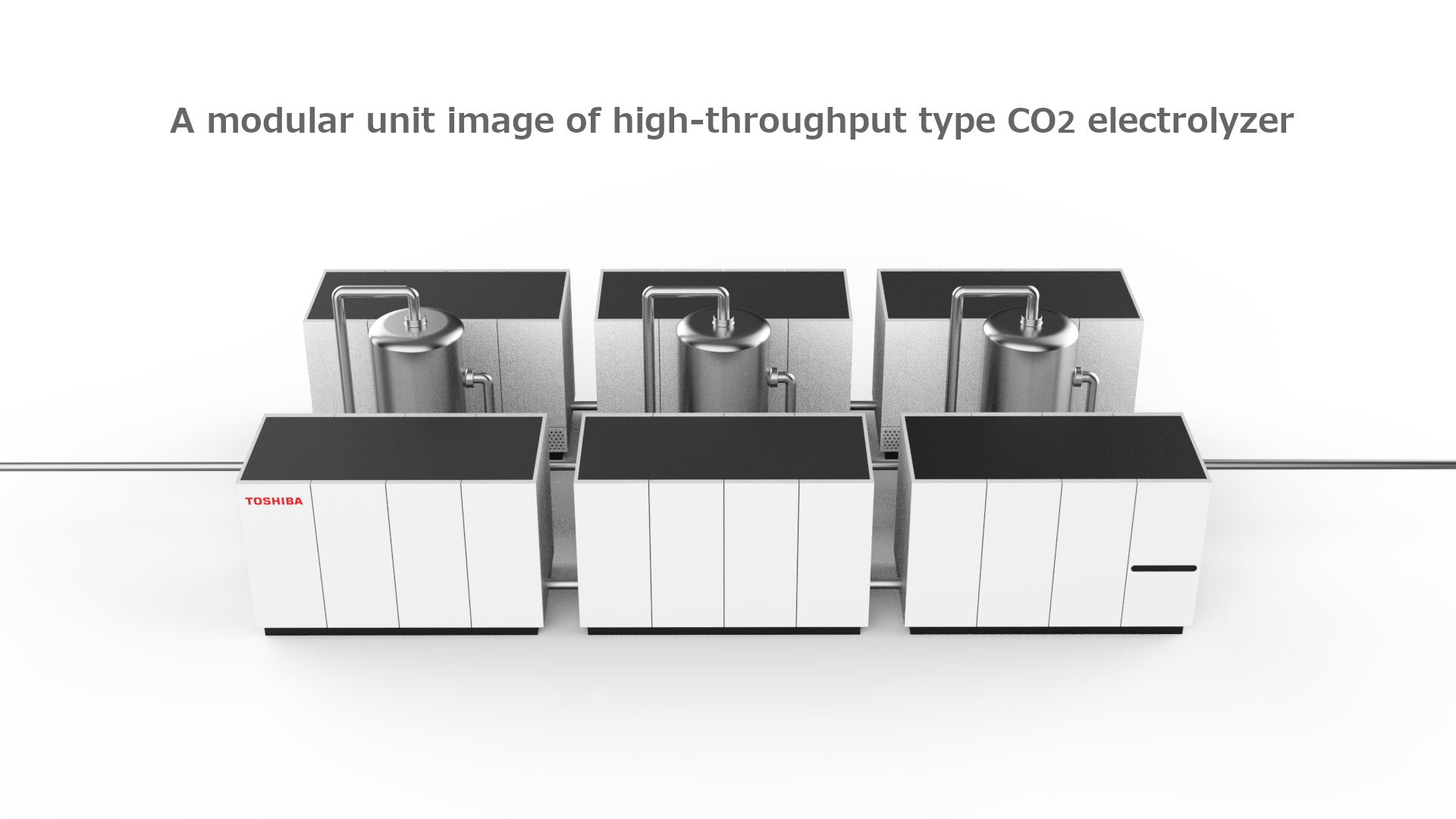 A modular unit image of high-throughput type CO2 electrolyzer