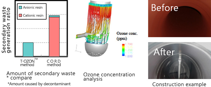 Decontamination prior to the nuclear reactor dismantling to reduce exposure of workers T-OZON™ method