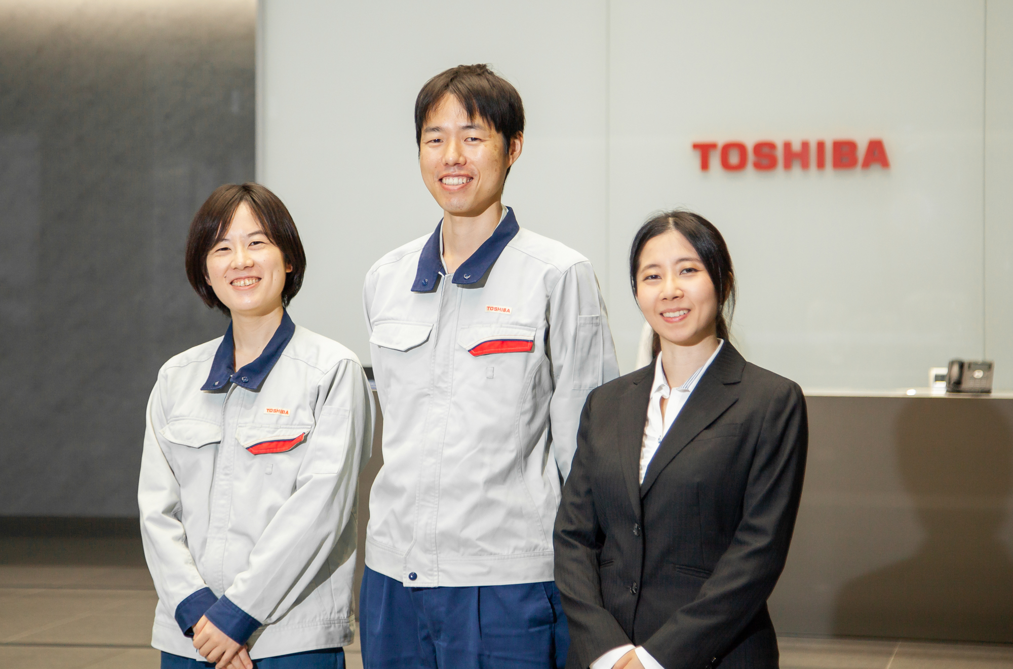 (From left to right)Kaori Sakaguchi, Second Advanced System Design & Engineering Group, Advanced System Design & Engineering Department, Toshiba Energy Systems & Solutions CorporationYuichi Yoshizawa, Advanced Nuclear Equipment Design Group, Design Dept. 3, Keihin Product Operations, Toshiba Energy Systems & Solutions CorporationYumi Suzuki, New technology application system Group, New Technology Marketing & Sales Dept., Toshiba Energy Systems & Solutions Corporation