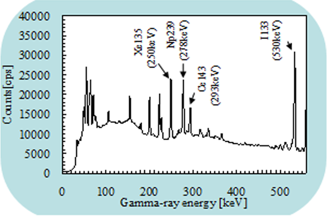 ウラン燃料棒のγ線スペクトル