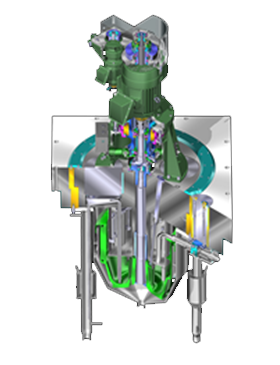 Settler centrifuge to remove insoluble residue from spent fuel solution