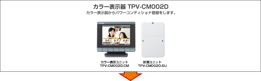 カラー表示器 TPV-C<002D カラー表示器からパワーコンディショナ登録をします