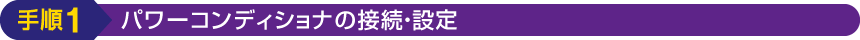 手順1：パワーコンディショナの接続・設置
