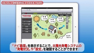 「ナビ画面」がWEBブラウザに表示されます。これで、太陽光発電システムの発電状況や設定を確認することができます。