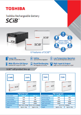 Toshiba Rechargeable Battery SCiBTM