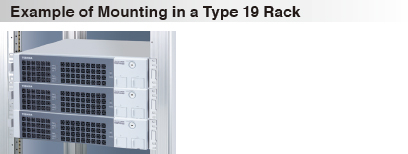 Example of Mounting in a Type 19 Rack