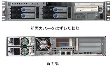 前面カバーをはずした状態／背面部 イメージ