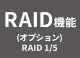 RAID機能（オプション）RAID1/5