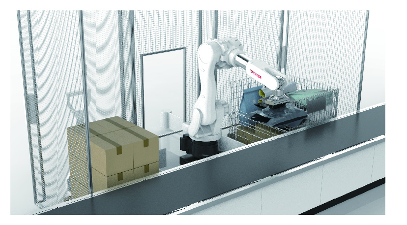 Installing Toshiba's robot boost security and efficiency.