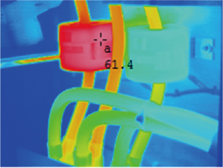 局部過熱測定　熱画像