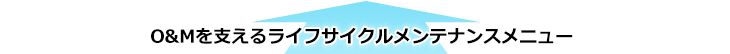 O&Mを支えるライフサイクルメンテナンスメニュー