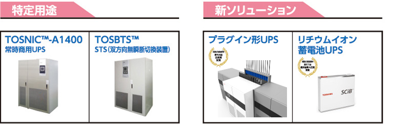 特定用途、新ソリューションのラインアップ