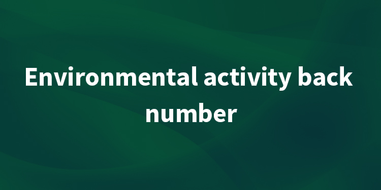Environmental activity back number